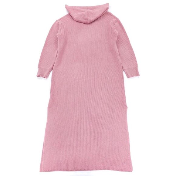 NEW Free People Claudia Sweater Hoodie Knit Midi Dress Pink Beachy Boho Lounge - Picture 6 of 9